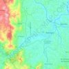 Mapa topográfico Rionegro, altitud, relieve