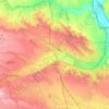 Mapa topográfico Azaila, altitud, relieve