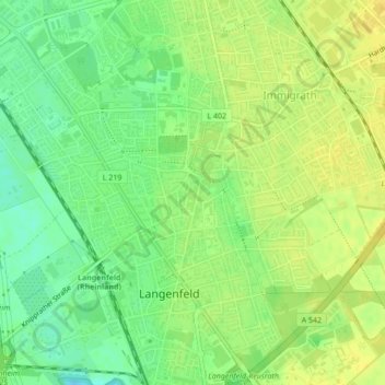 Mapa topográfico 40764, altitud, relieve