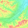 Mapa topográfico Jesi, altitud, relieve