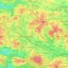 Mapa topográfico Chorzów, altitud, relieve