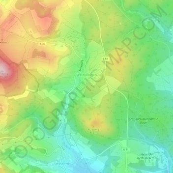 Mapa topográfico Waldkönigen, altitud, relieve