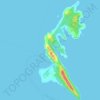 Mapa topográfico Unije, altitud, relieve
