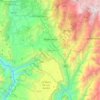 Mapa topográfico Piedecuesta, altitud, relieve