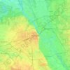 Mapa topográfico Warsaw, altitud, relieve