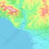 Mapa topográfico Ventura, altitud, relieve