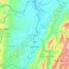 Mapa topográfico La Dorada, altitud, relieve