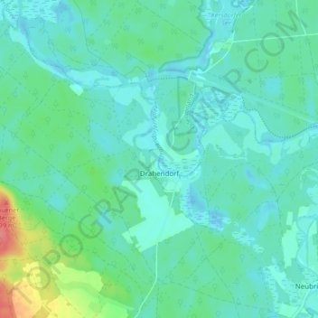 Mapa topográfico Drahendorf, altitud, relieve