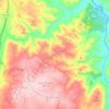 Mapa topográfico Chãs, altitud, relieve