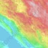 Mapa topográfico Vinodolska općina, altitud, relieve