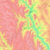 Mapa topográfico 曲登乡, altitud, relieve