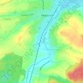 Mapa topográfico 88605, altitud, relieve