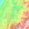 Mapa topográfico Charalá, altitud, relieve