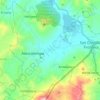 Mapa topográfico Atescatempa, altitud, relieve