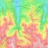 Mapa topográfico Loudenvielle, altitud, relieve