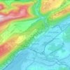 Mapa topográfico Biel/Bienne, altitud, relieve