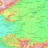 Mapa topográfico Coimbatore district, altitud, relieve
