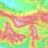 Mapa topográfico Arguis, altitud, relieve