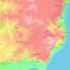 Mapa topográfico Santa Catarina, altitud, relieve