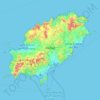 Mapa topográfico Eivissa, altitud, relieve