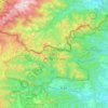 Mapa topográfico Alta Garrotxa-Massís de les Salines, altitud, relieve