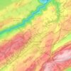 Mapa topográfico La Chaux-de-Fonds, altitud, relieve