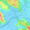 Mapa topográfico Grad Metković, altitud, relieve