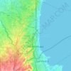 Mapa topográfico Muntinlupa, altitud, relieve