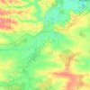 Mapa topográfico gmina Werbkowice, altitud, relieve