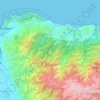 Mapa topográfico Santa Marta, altitud, relieve