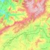 Mapa topográfico Paipa, altitud, relieve