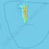 Mapa topográfico Gibraltar, altitud, relieve