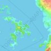 Mapa topográfico Islas Brioni, altitud, relieve
