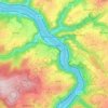 Mapa topográfico Sankt Goar, altitud, relieve