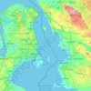 Mapa topográfico Estrecho de Øresund, altitud, relieve