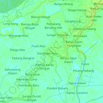 Mapa topográfico Nagara River, altitud, relieve