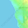 Mapa topográfico Praia de Fragosa, altitud, relieve