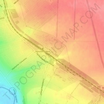 Mapa topográfico Химкинский лес, altitud, relieve