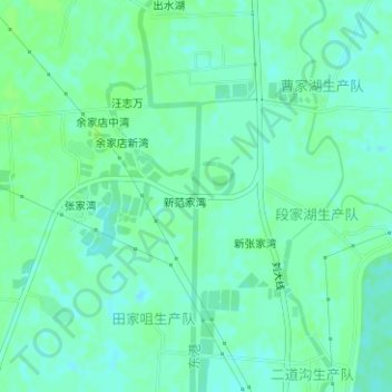 Mapa topográfico 新范湾闸, altitud, relieve