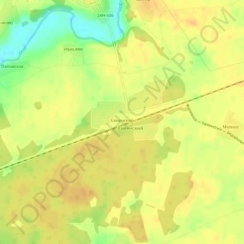 Mapa topográfico Каминский, altitud, relieve