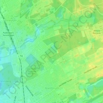 Mapa topográfico Habichtsee, altitud, relieve