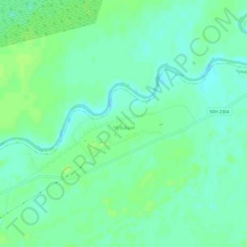 Mapa topográfico Чуваши, altitud, relieve