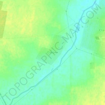 Mapa topográfico Озерки, altitud, relieve