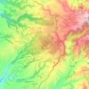 Mapa topográfico Reserva Natural Barbas Bremen, altitud, relieve