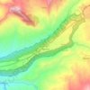 Mapa topográfico Chinauta corregimiento, altitud, relieve